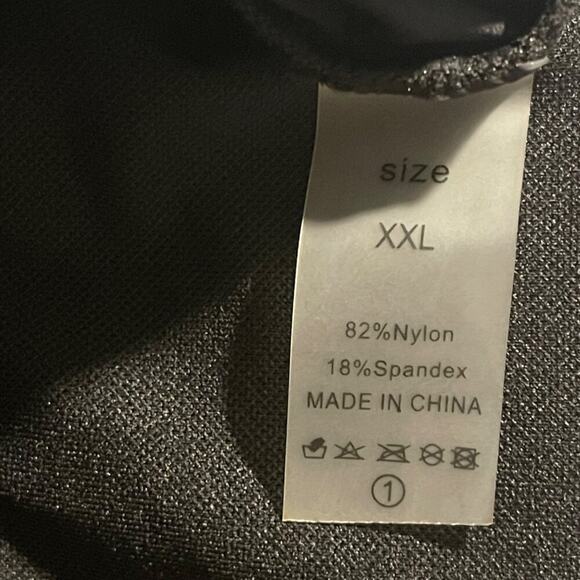 Runtly Womens XXL One Shoulder Swimsuit Black Mesh Cutout Tummy Control High - Picture 4 of 6